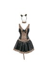 mingxinshangdian Imprimé Léopard Chat Dame Cosplay Costume dhalloween Costume de Sorcière Chat Dame Uniforme Costume de Fête