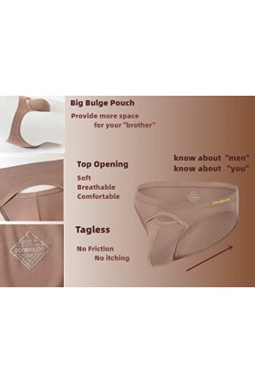 BIATWOWR Slip sexy pour homme avec ouverture sur le devant - Taille basse - Extensible - Doux - Confortable, 1 paquet : latte