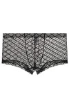 sous-Vêtements en Coton Respirant pour Hommes Mens Sexy Boxer Mesh Brief Color : Nero, Size : XXL 