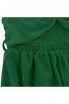 UOWEG Robe Creuse à Taille Mince de Couleur Unie pour Femmes Mini Jupe Cuir Rose Green, L 