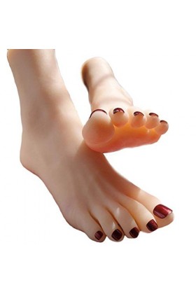 NCBH Feet Silicone, Fetichismes Pied, ModèLe de Pied, Mannequin Pied simulé Pied fétiches pour Hommes Silicone Taille réelle 