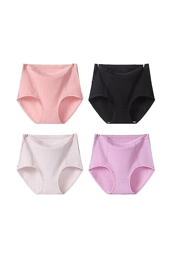 Sous-vêtement court for femme Culotte extensible en coton confortable Culotte extensible Sous-vêtement taille moyenne Culotte