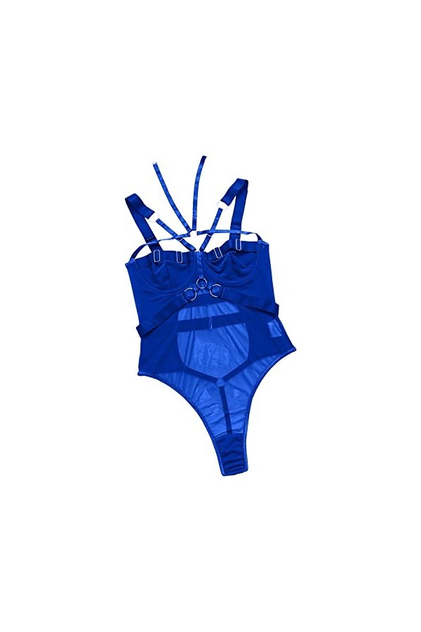 Hekbaep Sous-vêtements de couleur pure Sex Interest - Rouge laqué, bleu, M