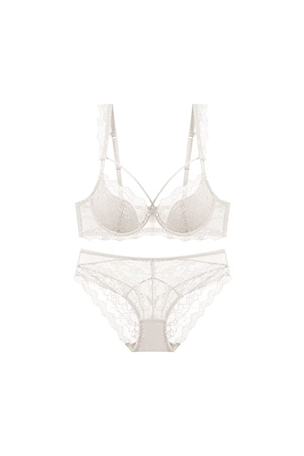Super Sexy Faire Monter Broderie Ensemble de Soutiens-Gorge Grande Taille Ensemble de Lingerie pour Femmes Tasses en Dentelle