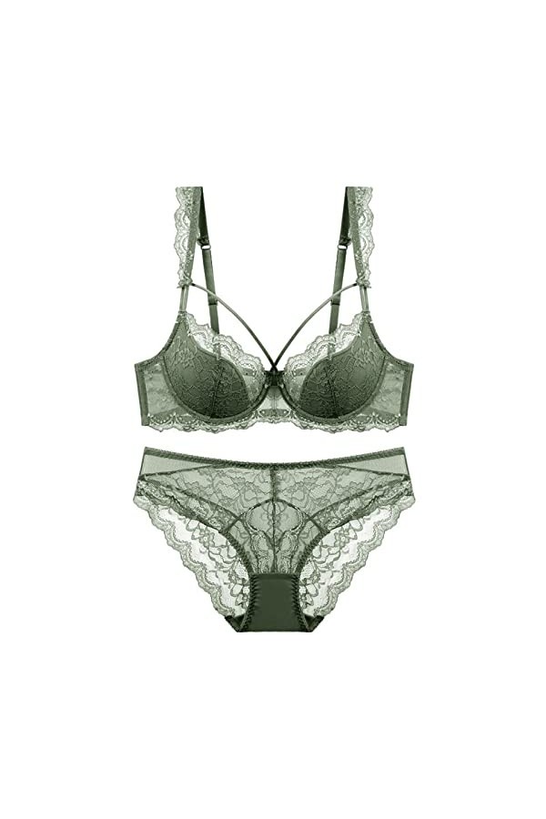 Super Sexy Faire Monter Broderie Ensemble de Soutiens-Gorge Grande Taille Ensemble de Lingerie pour Femmes Tasses en Dentelle