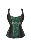 Flower Lace Up Corsets pour Femmes Zipper Bandoulière Bustier Corset Overbust Sexy Lingerie Style Brocart Rouge Violet