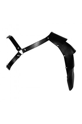 Harnais punk en similicuir pour homme - Épaules réglables - Boucles - Costume ondulé - Lm08
