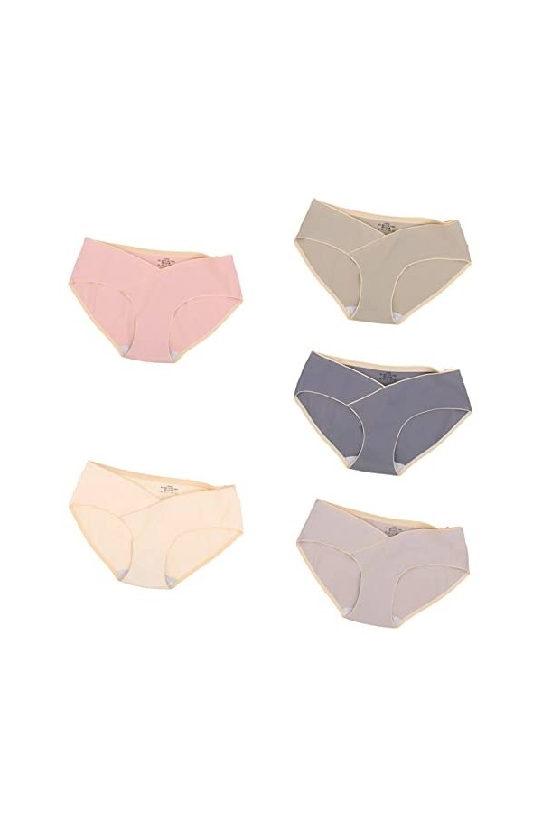 Culotte Femme 3/5/7 pièces sans Couture Culotte Coton Entrejambe Taille Basse Culotte 7 Multicolore XL