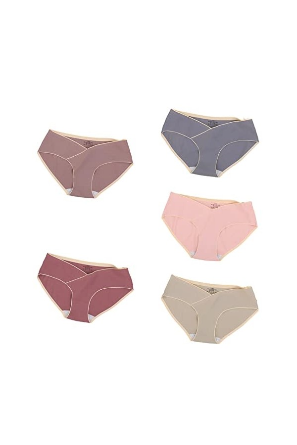 Culotte Femme 3/5/7 pièces sans Couture Culotte Coton Entrejambe Taille Basse Culotte 7 Multicolore XL