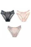 Culotte Femme 3/5PCS Culotte Sexy Dentelle Dentelle Maille Transparente Respirant Dames Mémoires Taille Basse sans Couture Fi