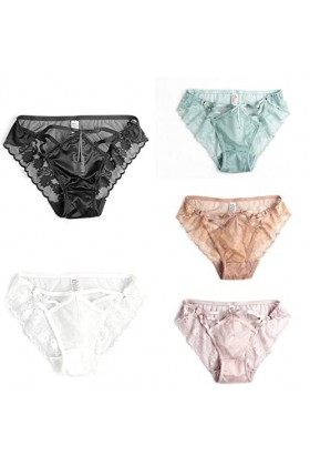 Shorties Femmes 3/5/7 pièces Filles Sexy Culotte Femme Dentelle Transparente Dames Taille Basse sans Couture Creux Culotte Co