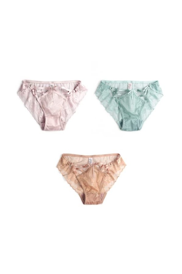 Shorties Femmes 3/5/7 pièces Filles Sexy Culotte Femme Dentelle Transparente Dames Taille Basse sans Couture Creux Culotte Co