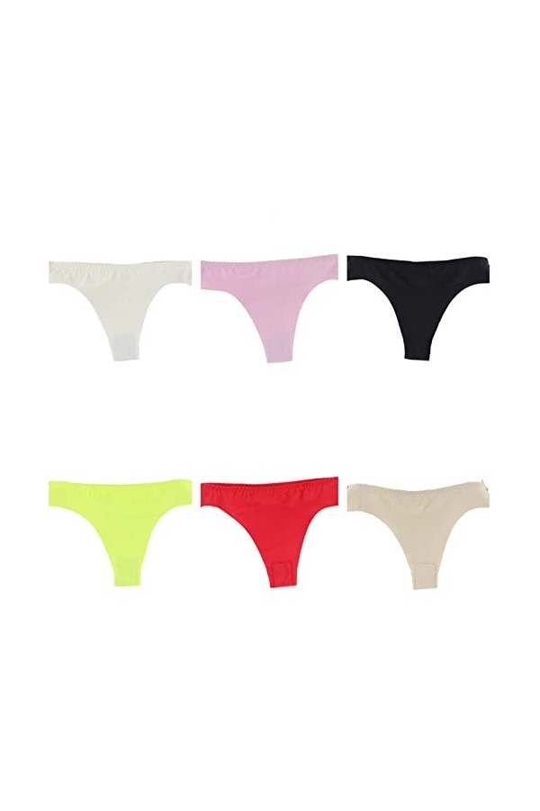 Culotte Femme 3/6/9PCS Stretch String Femmes Glace Soie sans Couture One Piece Culotte Ultra-Mince Tentation Sexy Taille Bass