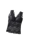 Haut en Dentelle col en V Fond Large épaule Ceinture sous-vêtements Dos Nu Fronde évider Gilet sans Manches Soutien-Gorge ave