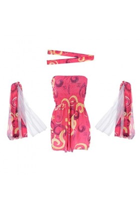 barenx Costume hippie pour femme Rose années 60 et 70