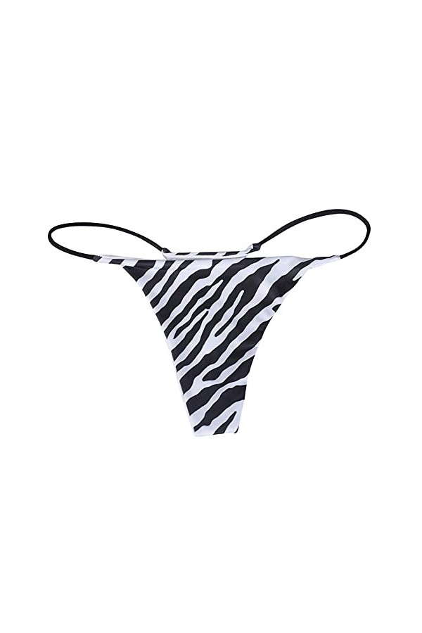 URIBAKY Femmes Chic Culotte Taille Basse avec Dos en T Culottes G-String Sexy, Culotte Dentelle Strings sous-vêtement Lingeri