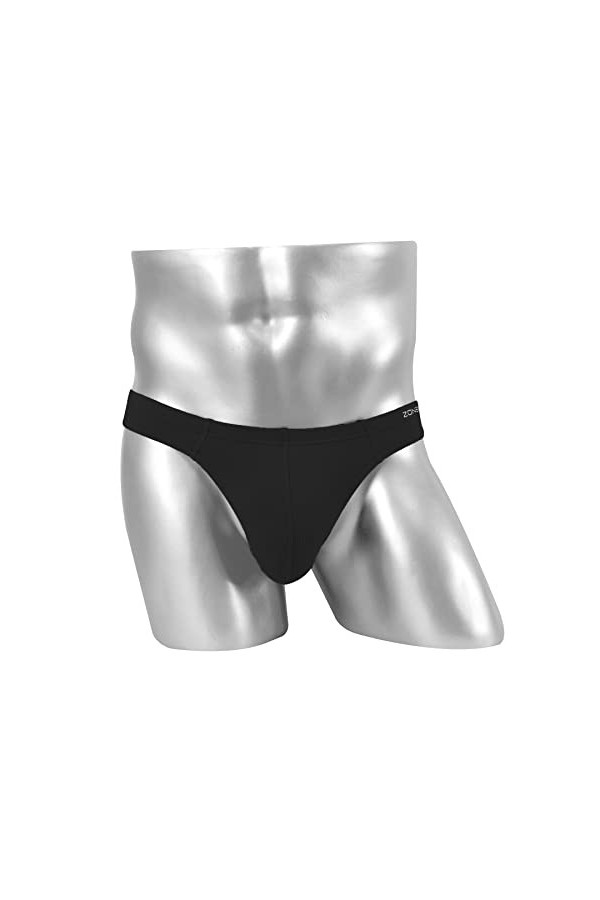 BIATWOWR String pour homme avec grande poche, taille élastique, taille basse, sexy, sans étiquette, respirant et confortable,