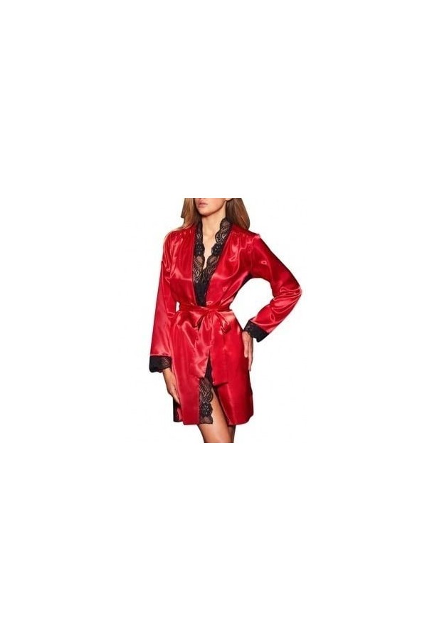 Five Domains Ensemble de sous-vêtements Femmes Lingerie Sexy Bretelles Translucide Sexy Dentelle See-Through Peignoir Sauna P