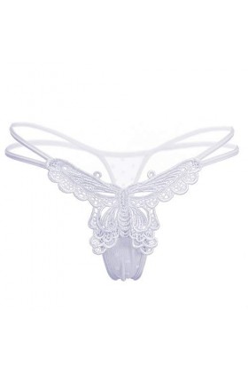 PPING sous Vetement Sexy Femme String Ficelle Femme Tanga Femme String Femme Sexy Culotte String Lingerie Papillon Brodé en P