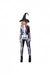 BHKC Squelette dhalloween,Halloween Squelette Fantaisie Costumes Body Combinaison | Halloween Cosplay Pretend Role Play Dres