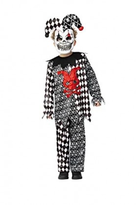 Smiffys 56436M Costume de maléfique pour garçon, noir et blanc, taille M 7-9 ans