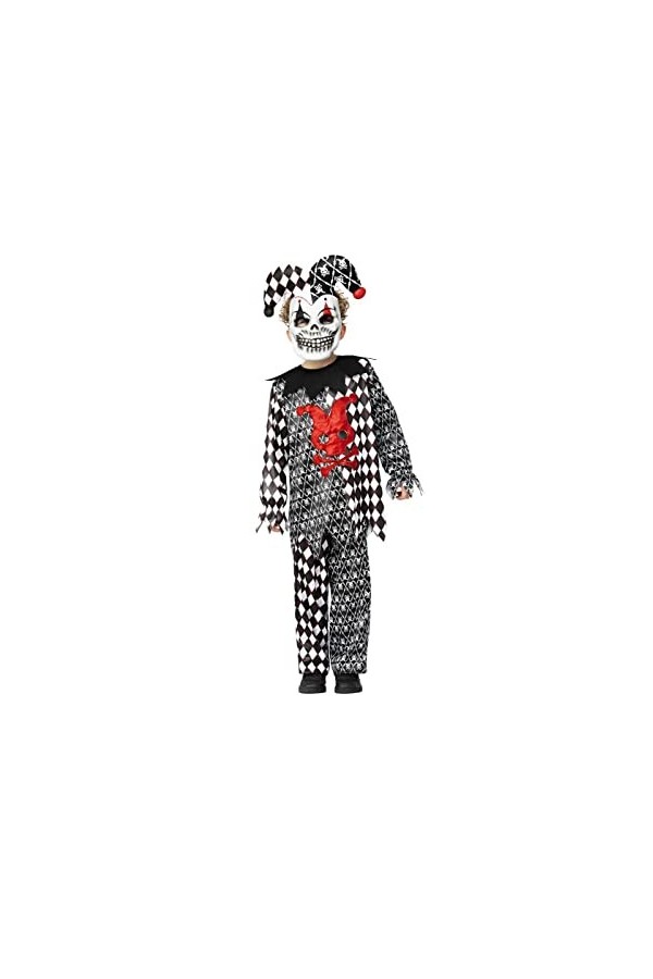 Smiffys 56436M Costume de maléfique pour garçon, noir et blanc, taille M 7-9 ans