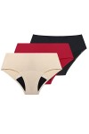 XKUN Culotte Menstruelle Culotte Période De 3Pcs pour Femmes Panies Menstruelles Absorbantes Fuite Slip Slips sous-Vêtements 
