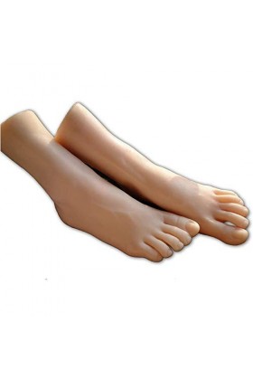 WRQ Foot Fetishes,Foot Toy-Silicone Mannequin Foot Vaisseaux Sanguins Visibles Développement Fétichisme des Pieds-Fille Modèl