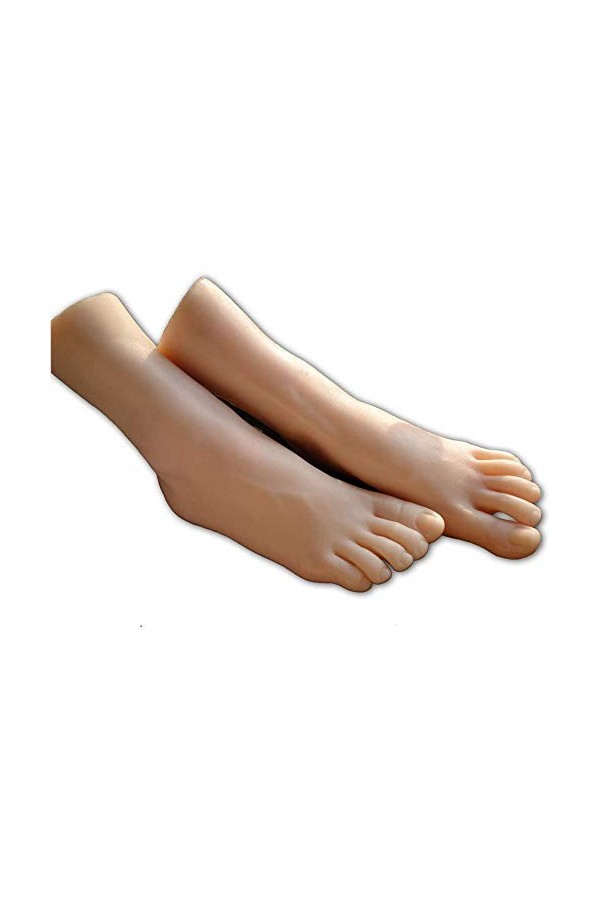 WRQ Foot Fetishes,Foot Toy-Silicone Mannequin Foot Vaisseaux Sanguins Visibles Développement Fétichisme des Pieds-Fille Modèl