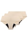 XKUN Culotte Menstruelle Culotte Période De 3Pcs pour Femmes Panies Menstruelles Absorbantes Fuite Slip Slips sous-Vêtements 