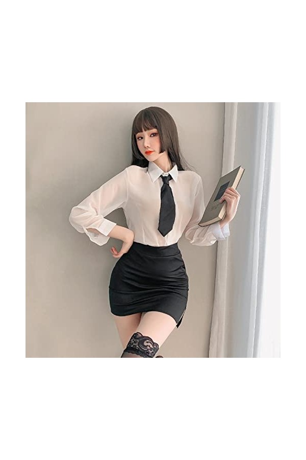 Professeur Jeu Rôle Kawaii Porno Cosplay Secrétaire Costume Sexuel Uniforme Sexy Costumes Femmes Femme Chambre Adulte Voir À 