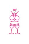 Harnais complet pour femme - Porte-jarretelles - Lingerie cage gothique punk pentagramme - Sangle de poitrine - Grande taille