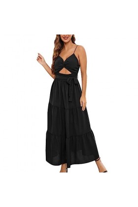 UOWEG Robe Creuse à Taille Mince de Couleur Unie pour Femmes Mini Jupe Cuir Rose Black, XXL 