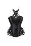 Chemise De Nuit en Lingerie - sous-Vêtement Col V Profond Body Femmes Sexy Mesh Lingerie Halter Top et Mini Jupe Dentelle de 