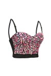 Soutien-gorge push-up sexy pour femme avec perles brodées dans le dos, Rose, XL