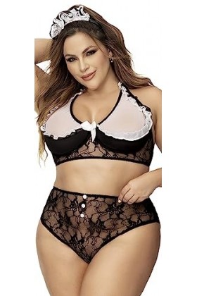 Mapalé by Espiral Costume de soubrette française 60005x pour femme, comme sur limage, 3X-4X