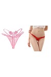 Solike Femme Culotte Dentelle Fleur Sexy Transparente Slip Ouvert Culotte String Tanga sous-Vêtement sans Couture Lingerie