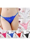 Solike Femme Culotte Dentelle Fleur Sexy Transparente Slip Ouvert Culotte String Tanga sous-Vêtement sans Couture Lingerie