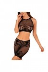 Obsessive Ensemble Sexy Top + Jupe Transparent K101 Top & Skirt, Noir,M