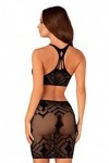 Obsessive Ensemble Sexy Top + Jupe Transparent K101 Top & Skirt, Noir,M