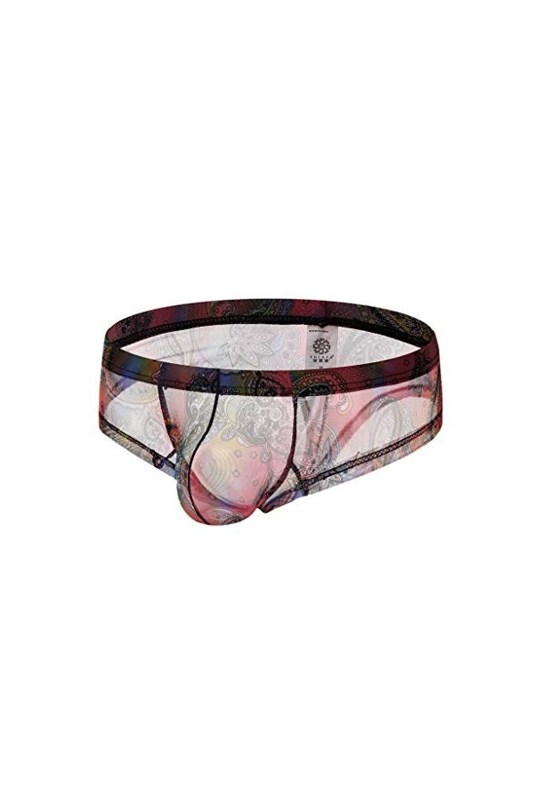 DeaAmyGline Homme G-String en Filet RéSille Transparent T-Back Culotte Taille Basse BombéE sous-VêTement De Nuit Culotte Sexy
