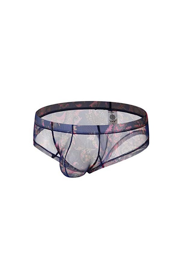 DeaAmyGline Homme G-String en Filet RéSille Transparent T-Back Culotte Taille Basse BombéE sous-VêTement De Nuit Culotte Sexy