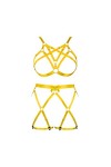 Femmes Bretelles Soutien - Gorge Plus Size Fashion Cupless Creux Punk Garter Set Gothique Halloween Rave Party Costume Ciel 