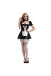 TOZLU M-XXXL Grande taille Femme Lingerie Sexy Costume de Maid Costume Cosplay Sexy Maid Costume, XXXL