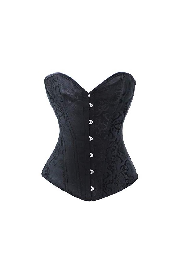 Bslingerie® Sexy Classique Floral Brocade Overbust Corset Lingerie S - EU 34-36, Vert Clair 