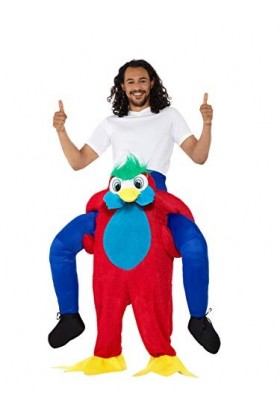 Smiffys 47158 Costume de perroquet adulte, multicolore, taille unique