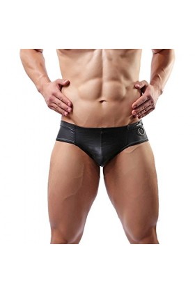 YFD +Homme Slip String Lingerie Noir Cutout Slips Briefs Boxer Shorts sous-vêtements L, 3-Stück Slips 2 