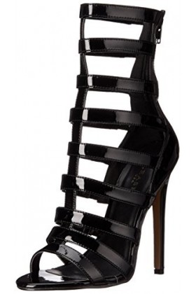 Pleaser SEXY-52, Sandales Bout Ouvert Femme, Noir Blk Pat , 35 EU