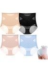 ARTEBU Microfiber Brief Panties for Women, Pelvis Magnet Compression Ice Silk Shaper, Ultra Thin Belly Hip Briefs for Sportin