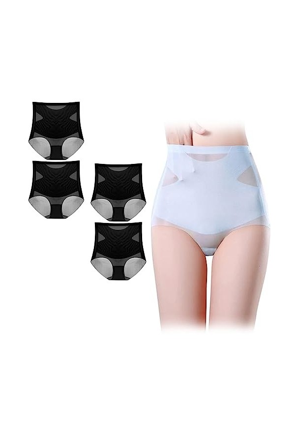 ARTEBU Microfiber Brief Panties for Women, Pelvis Magnet Compression Ice Silk Shaper, Ultra Thin Belly Hip Briefs for Sportin